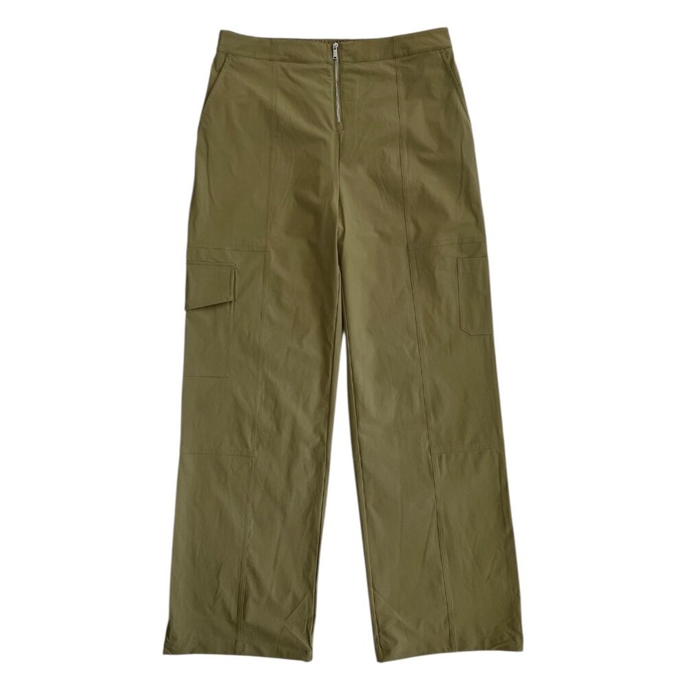 Bandier Womens Quincy‎ Cargo Wide Leg Pants Tan Size Medium Utility Streetwear